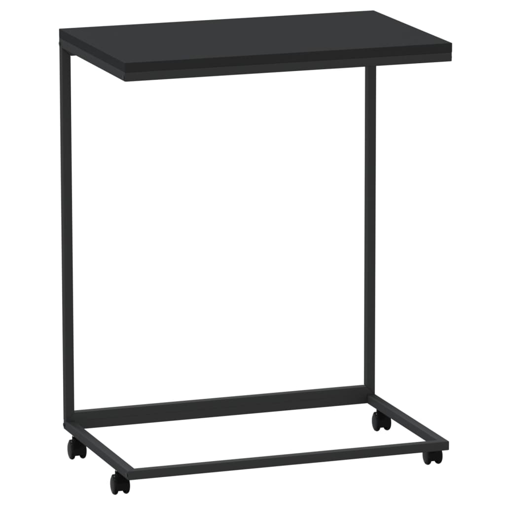 Beistelltisch mit Rollen Schwarz 55x35x70 cm Holzwerkstoff - Pazzar.ch