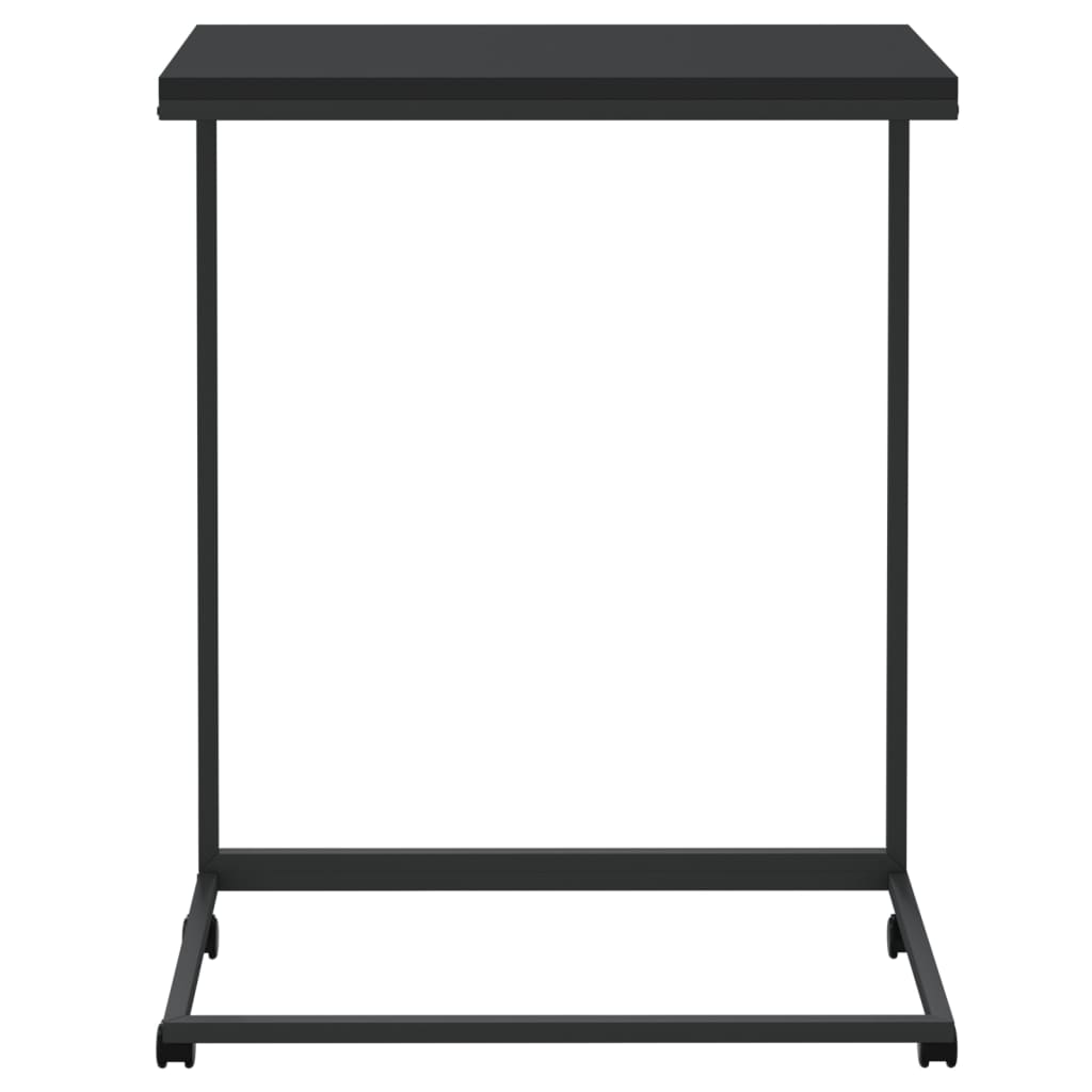 Beistelltisch mit Rollen Schwarz 55x35x70 cm Holzwerkstoff - Pazzar.ch