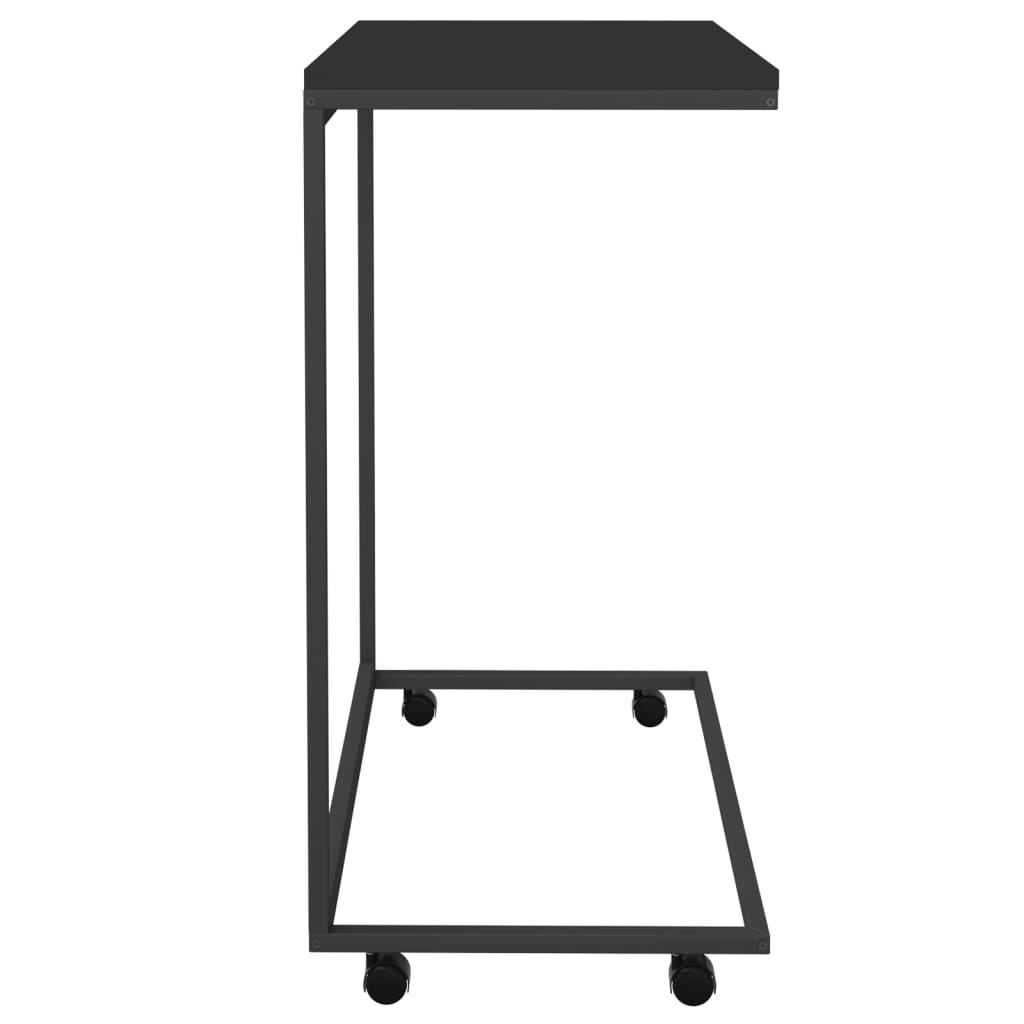 Beistelltisch mit Rollen Schwarz 55x35x70 cm Holzwerkstoff - Pazzar.ch