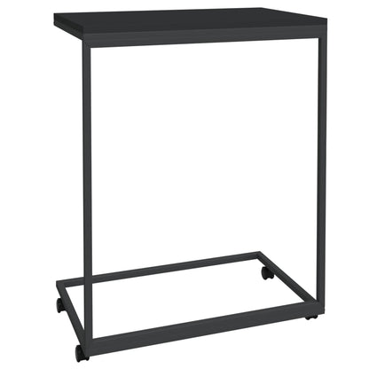 Beistelltisch mit Rollen Schwarz 55x35x70 cm Holzwerkstoff - Pazzar.ch