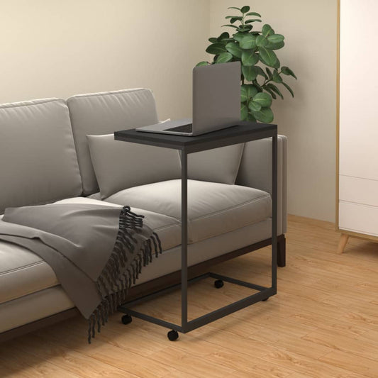 Beistelltisch mit Rollen Schwarz 55x35x70 cm Holzwerkstoff - Pazzar.ch