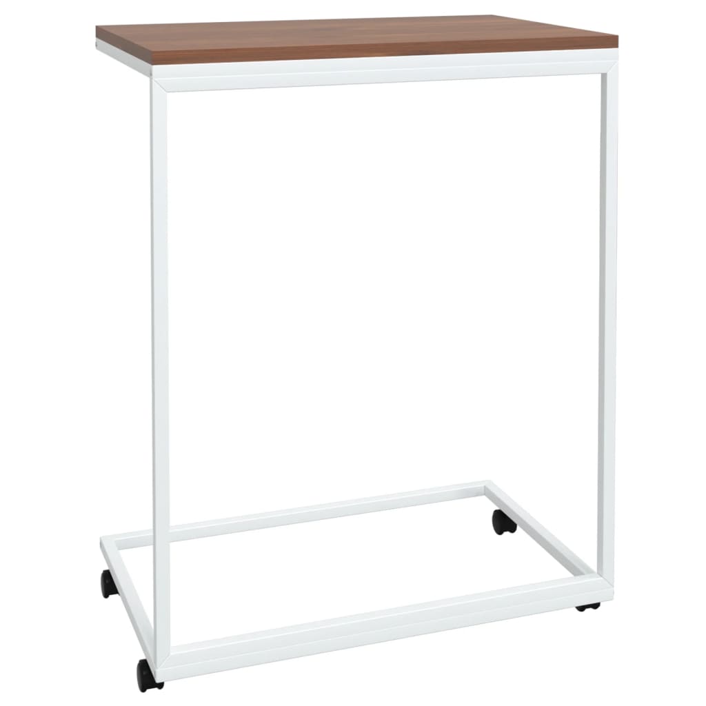 Beistelltisch mit Rollen Weiß 55x35x70 cm Holzwerkstoff - Pazzar.ch
