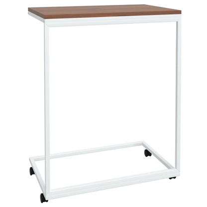 Beistelltisch mit Rollen Weiß 55x35x70 cm Holzwerkstoff - Pazzar.ch