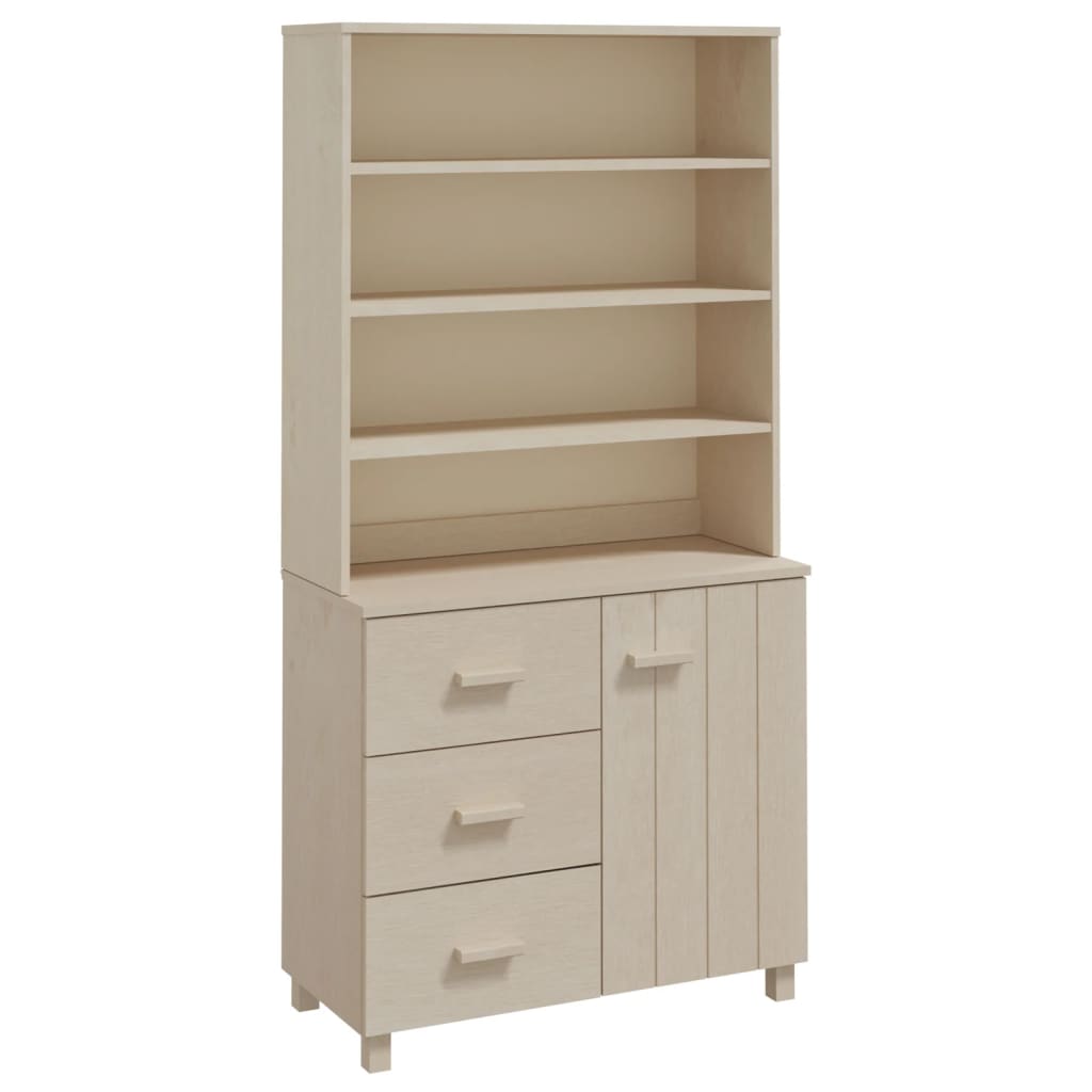 Highboard HAMAR Massivholz Kiefer Honigbraun - Pazzar.ch