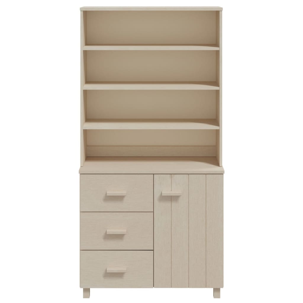 Highboard HAMAR Massivholz Kiefer Honigbraun - Pazzar.ch