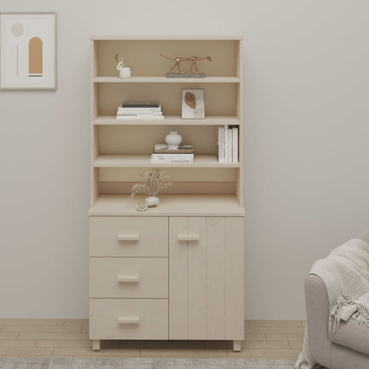 Highboard HAMAR Massivholz Kiefer Honigbraun - Pazzar.ch