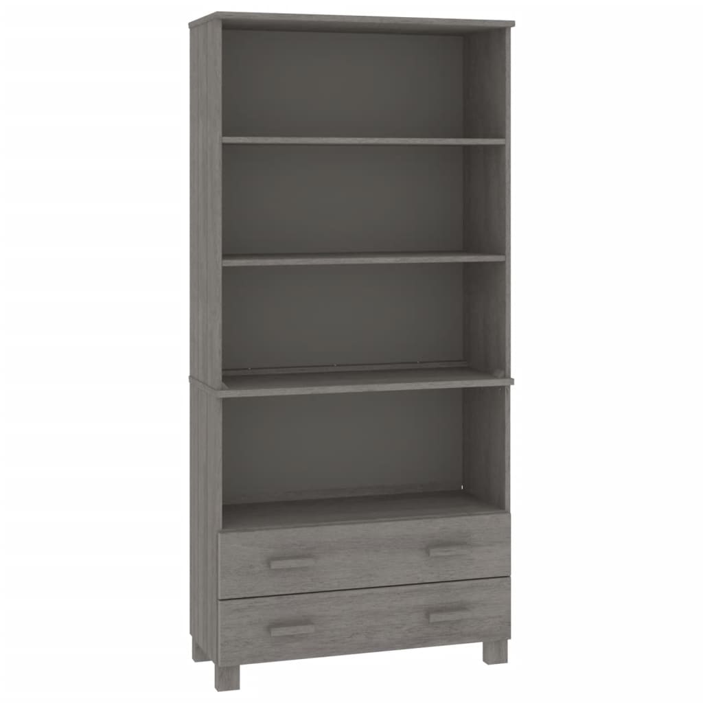 Highboard HAMAR Massivholz Kiefer Hellgrau - Pazzar.ch