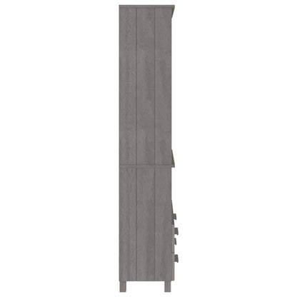 Highboard HAMAR Massivholz Kiefer Hellgrau - Pazzar.ch