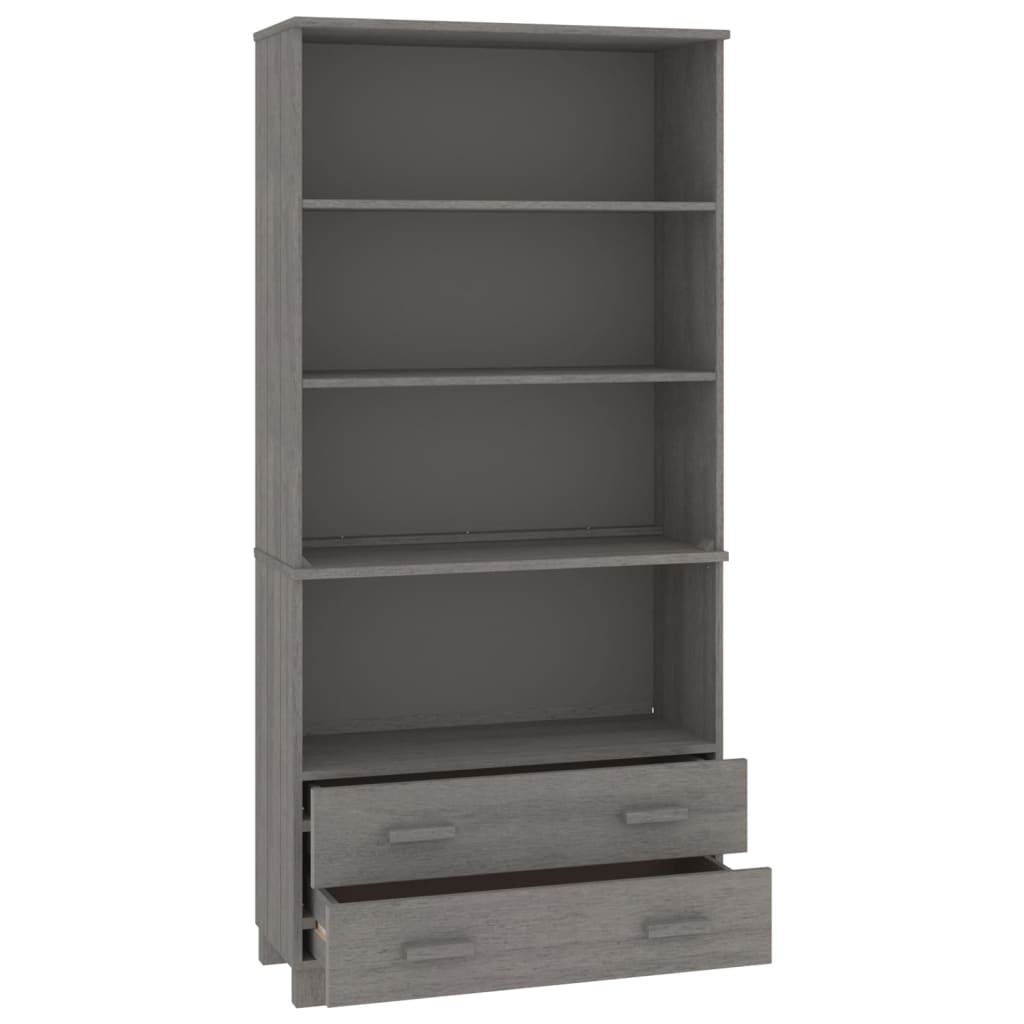 Highboard HAMAR Massivholz Kiefer Hellgrau - Pazzar.ch
