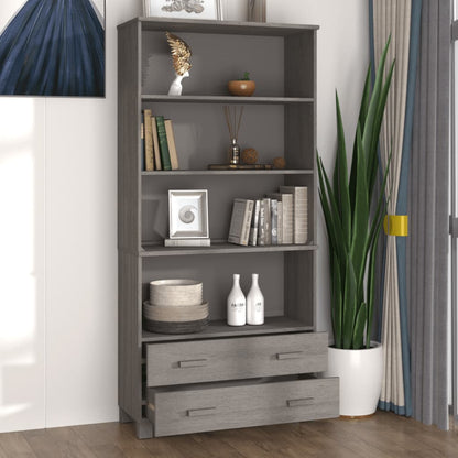 Highboard HAMAR Massivholz Kiefer Hellgrau - Pazzar.ch