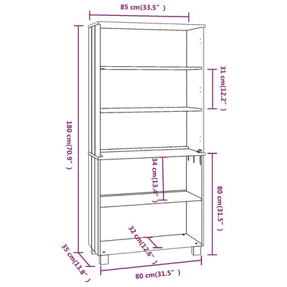 Highboard HAMAR Massivholz Kiefer Weiß - Pazzar.ch