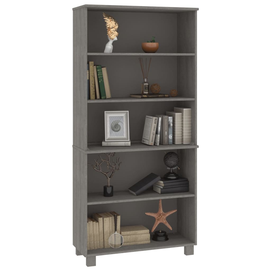 Highboard HAMAR Massivholz Kiefer Hellgrau - Pazzar.ch