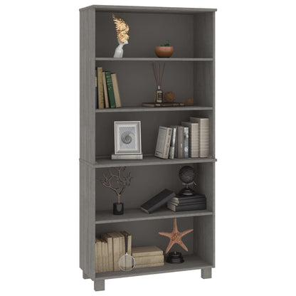 Highboard HAMAR Massivholz Kiefer Hellgrau - Pazzar.ch