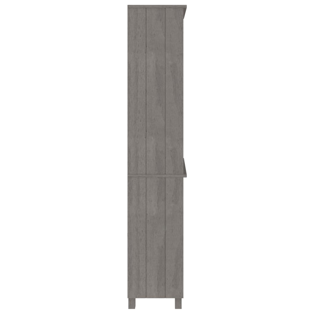 Highboard HAMAR Massivholz Kiefer Hellgrau - Pazzar.ch