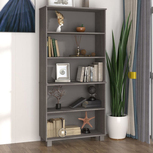 Highboard HAMAR Massivholz Kiefer Hellgrau - Pazzar.ch