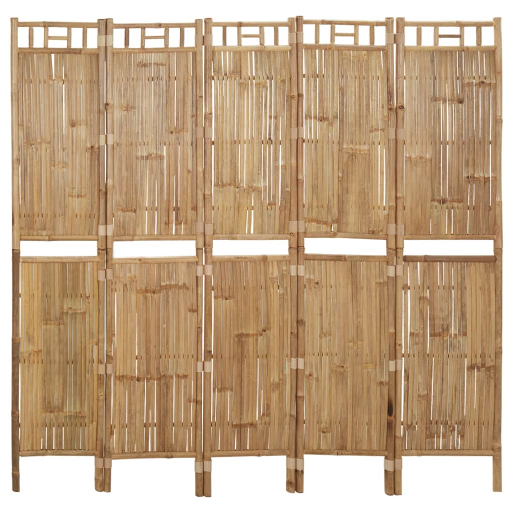 5-tlg. Raumteiler Bambus 200x180 cm - Pazzar.ch
