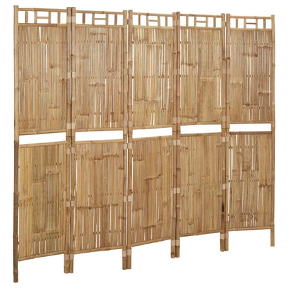 5-tlg. Raumteiler Bambus 200x180 cm - Pazzar.ch
