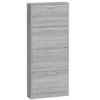 Schuhschrank Grau Sonoma 59x17x150 cm Holzwerkstoff - Pazzar.ch