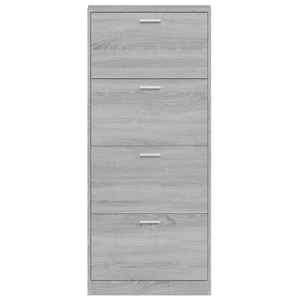 Schuhschrank Grau Sonoma 59x17x150 cm Holzwerkstoff - Pazzar.ch