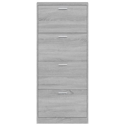 Schuhschrank Grau Sonoma 59x17x150 cm Holzwerkstoff - Pazzar.ch