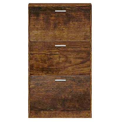 Schuhschrank Räuchereiche 59x17x108 cm Holzwerkstoff - Pazzar.ch