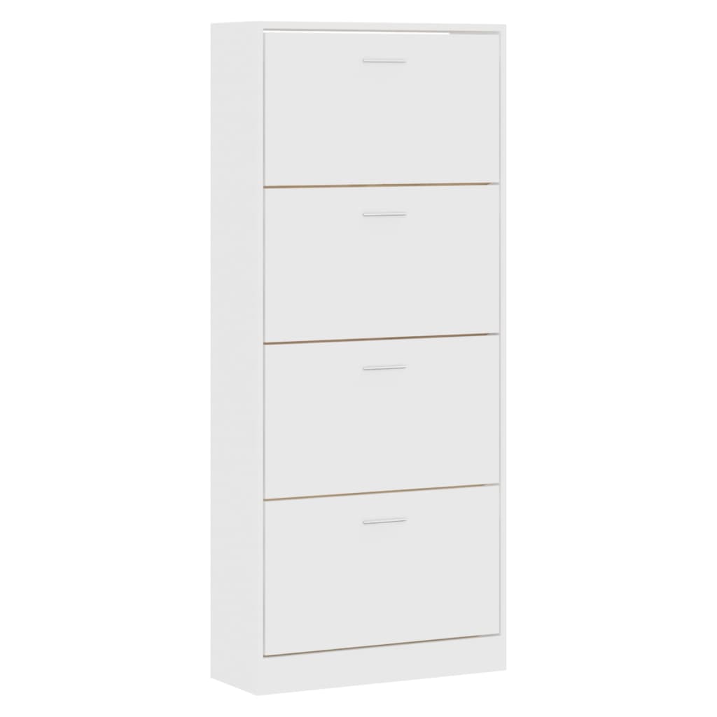Schuhschrank Weiß 63x24x147 cm Holzwerkstoff - Pazzar.ch