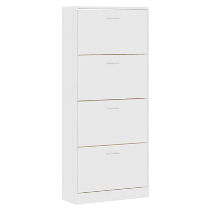 Schuhschrank Weiß 63x24x147 cm Holzwerkstoff - Pazzar.ch