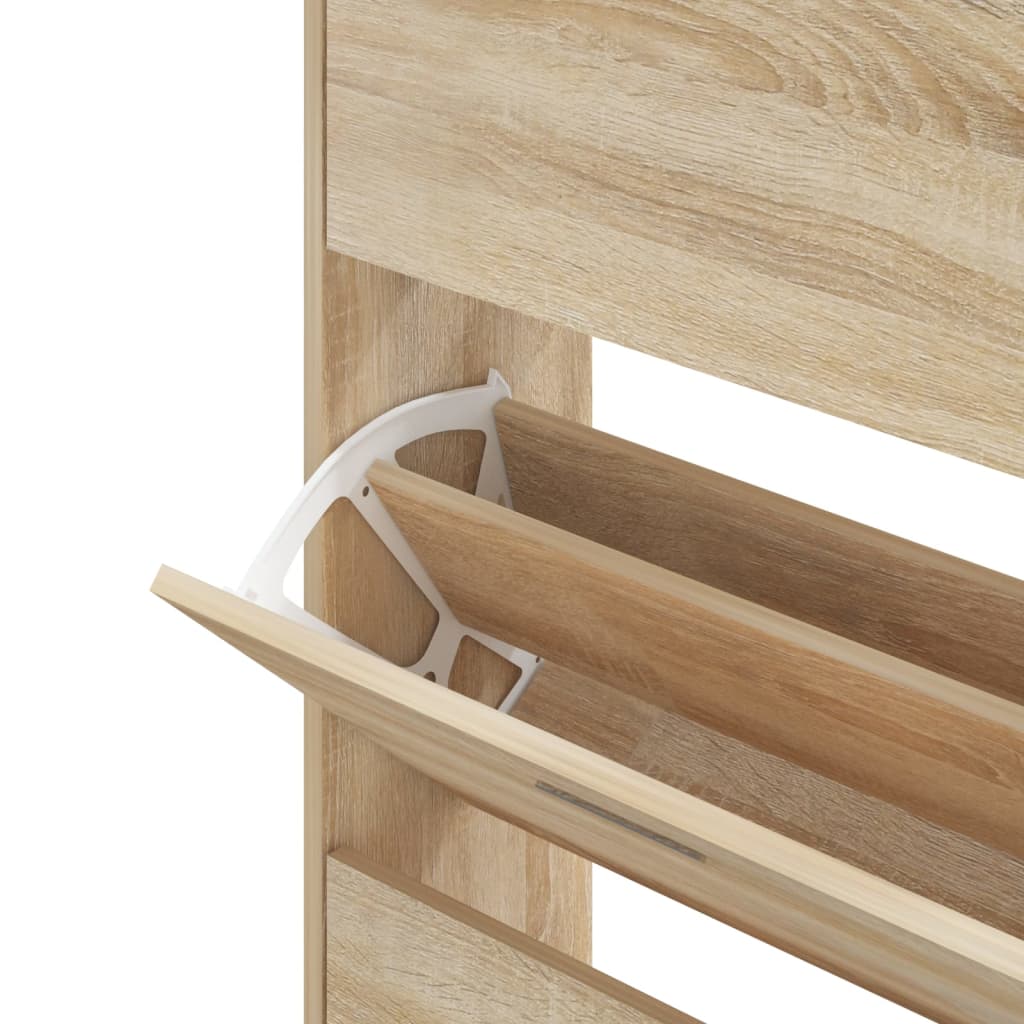 Schuhschrank Sonoma-Eiche 63x24x147 cm Holzwerkstoff - Pazzar.ch