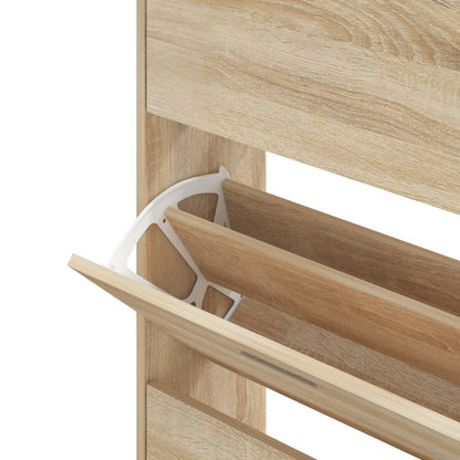 Schuhschrank Sonoma-Eiche 63x24x147 cm Holzwerkstoff - Pazzar.ch