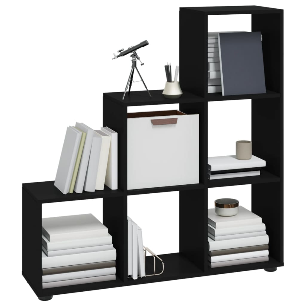 Treppenregal Schwarz 107 cm Holzwerkstoff - Pazzar.ch