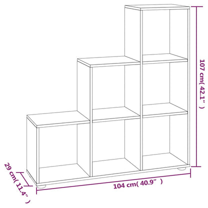 Treppenregal Grau Sonoma 107 cm Holzwerkstoff - Pazzar.ch