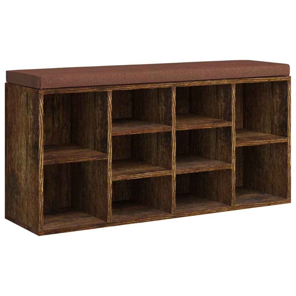Schuhbank Räuchereiche 103x30x48 cm Holzwerkstoff - Pazzar.ch