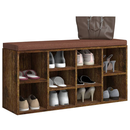 Schuhbank Räuchereiche 103x30x48 cm Holzwerkstoff - Pazzar.ch