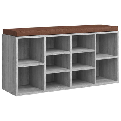 Schuhbank Grau Sonoma 103x30x48 cm Holzwerkstoff - Pazzar.ch