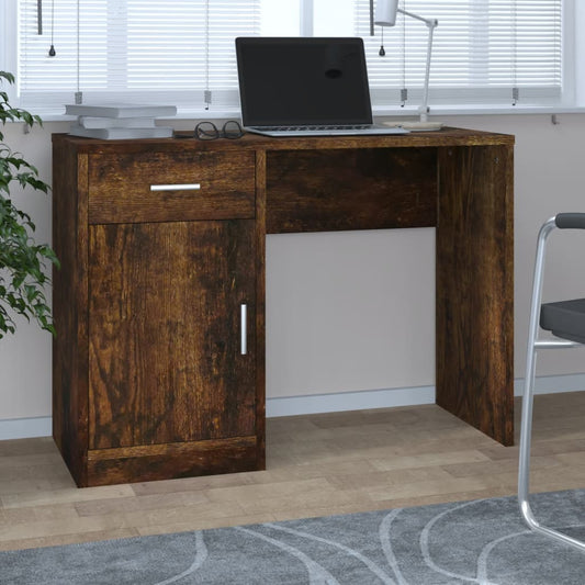 Schreibtisch mit Stauraum Räuchereiche 100x40x73 cm - Pazzar.ch