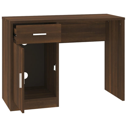 Schreibtisch mit Stauraum Braun Eichen-Optik 100x40x73 cm - Pazzar.ch