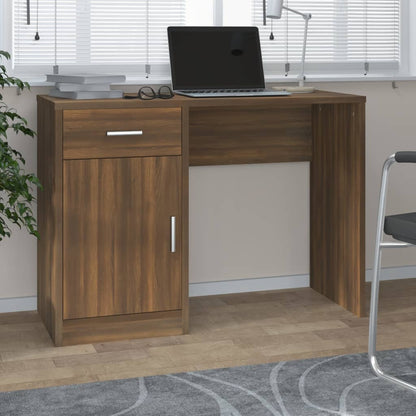 Schreibtisch mit Stauraum Braun Eichen-Optik 100x40x73 cm - Pazzar.ch