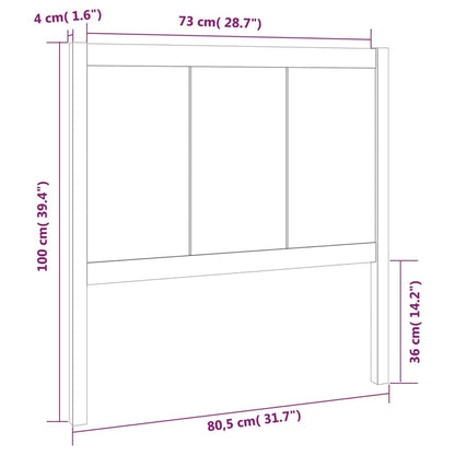Kopfteil 80,5x4x100 cm Massivholz Kiefer - Pazzar.ch
