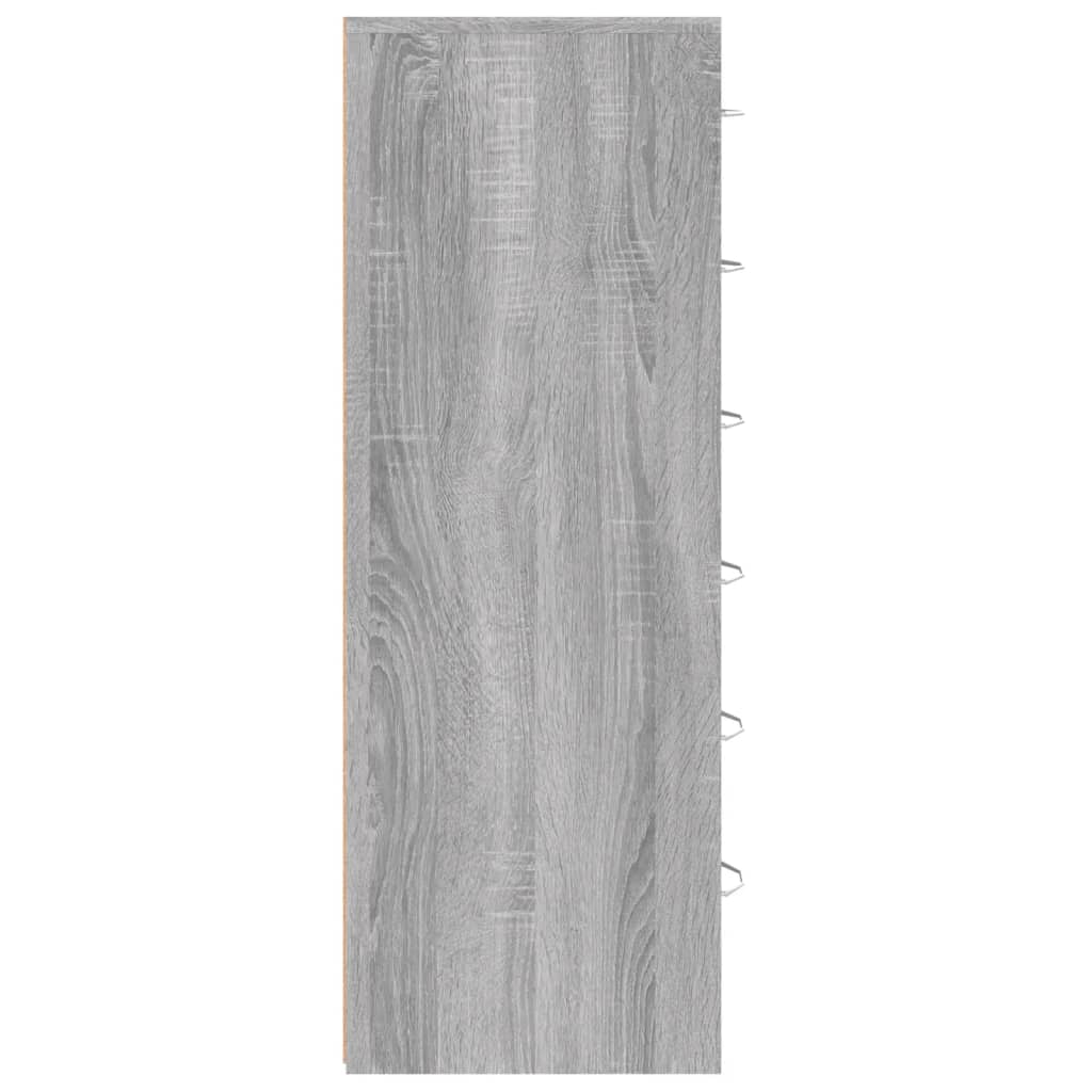 Sideboard mit 6 Schubladen Grau Sonoma 50x34x96cm Holzwerkstoff - Pazzar.ch