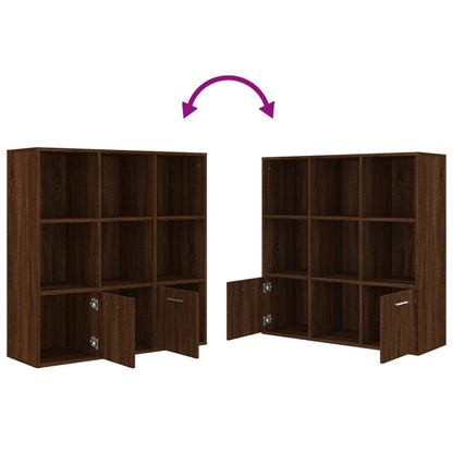 Bücherschrank Braun Eichen-Optik 98x30x98 cm - Pazzar.ch