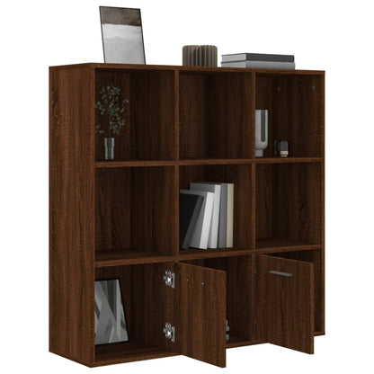 Bücherschrank Braun Eichen-Optik 98x30x98 cm - Pazzar.ch