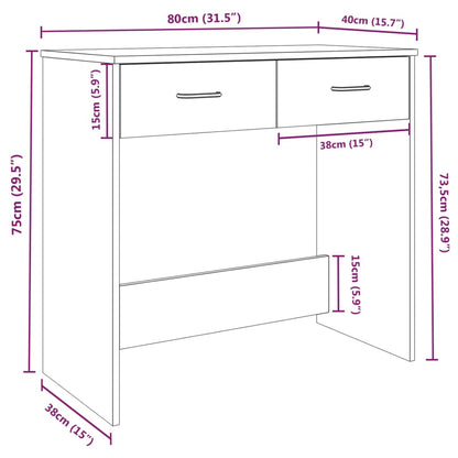 Schreibtisch Grau Sonoma 80x40x75 cm Holzwerkstoff - Pazzar.ch