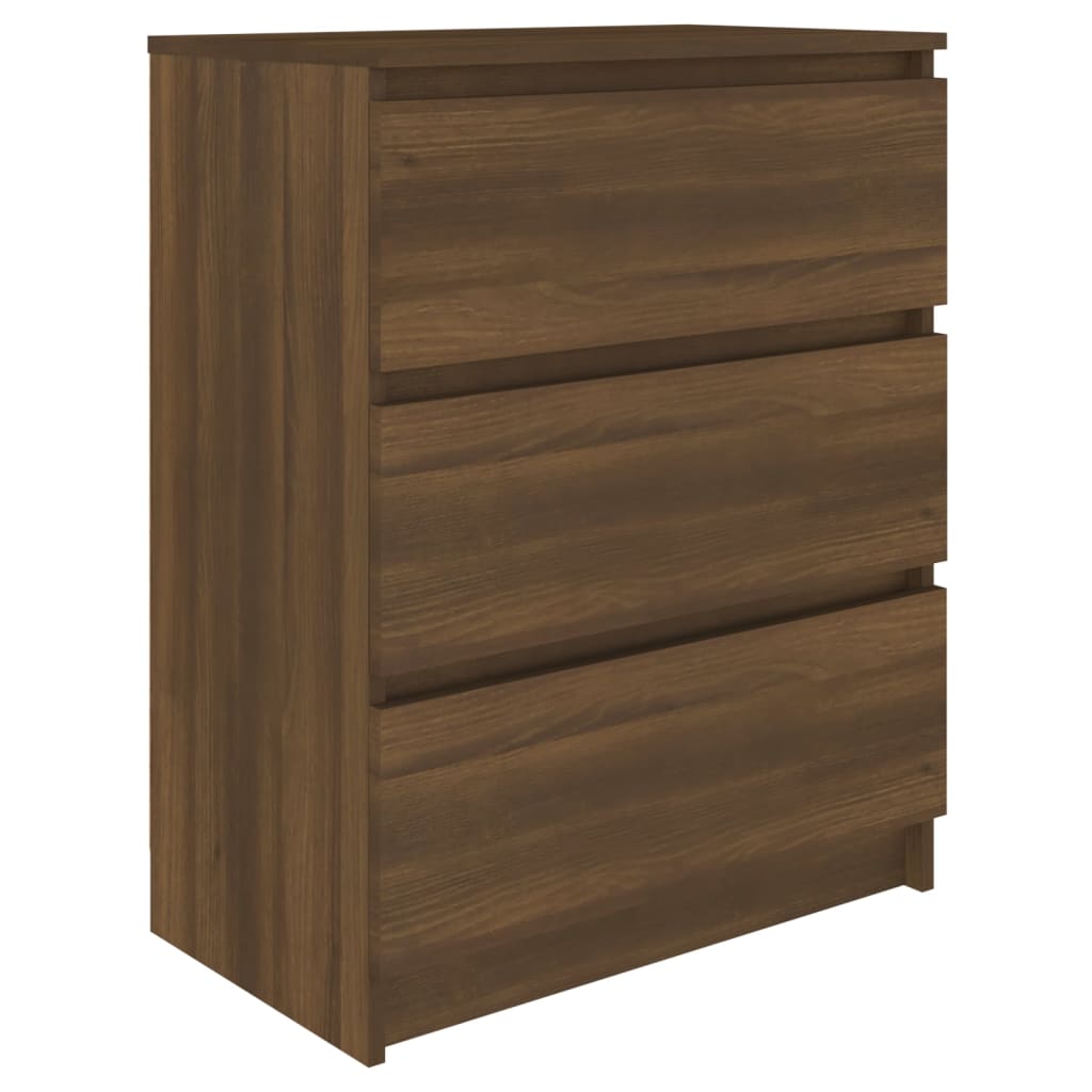Sideboard Braun Eichen-Optik 60x35x76 cm Holzwerkstoff - Pazzar.ch