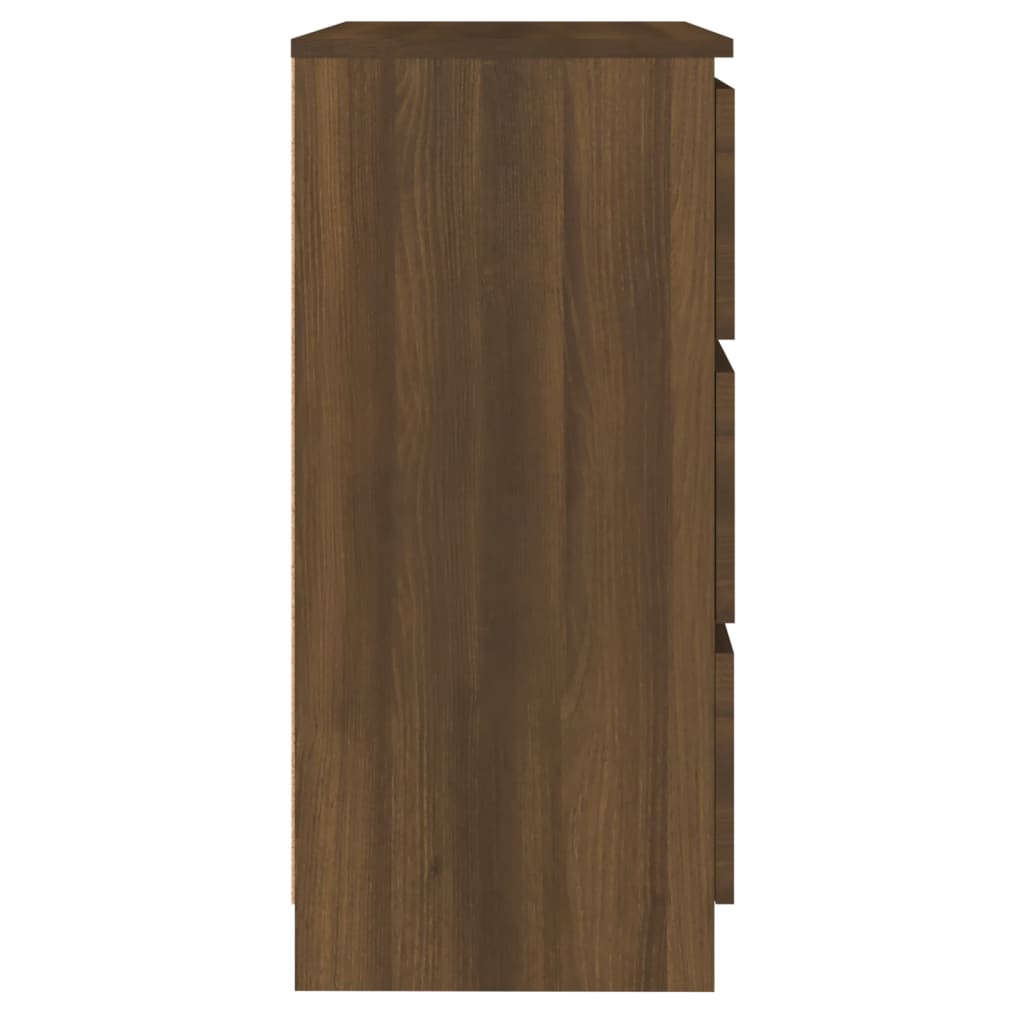 Sideboard Braun Eichen-Optik 60x35x76 cm Holzwerkstoff - Pazzar.ch