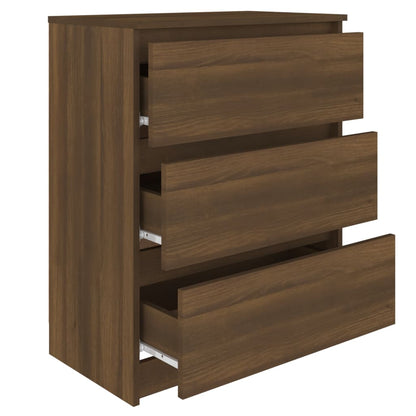 Sideboard Braun Eichen-Optik 60x35x76 cm Holzwerkstoff - Pazzar.ch
