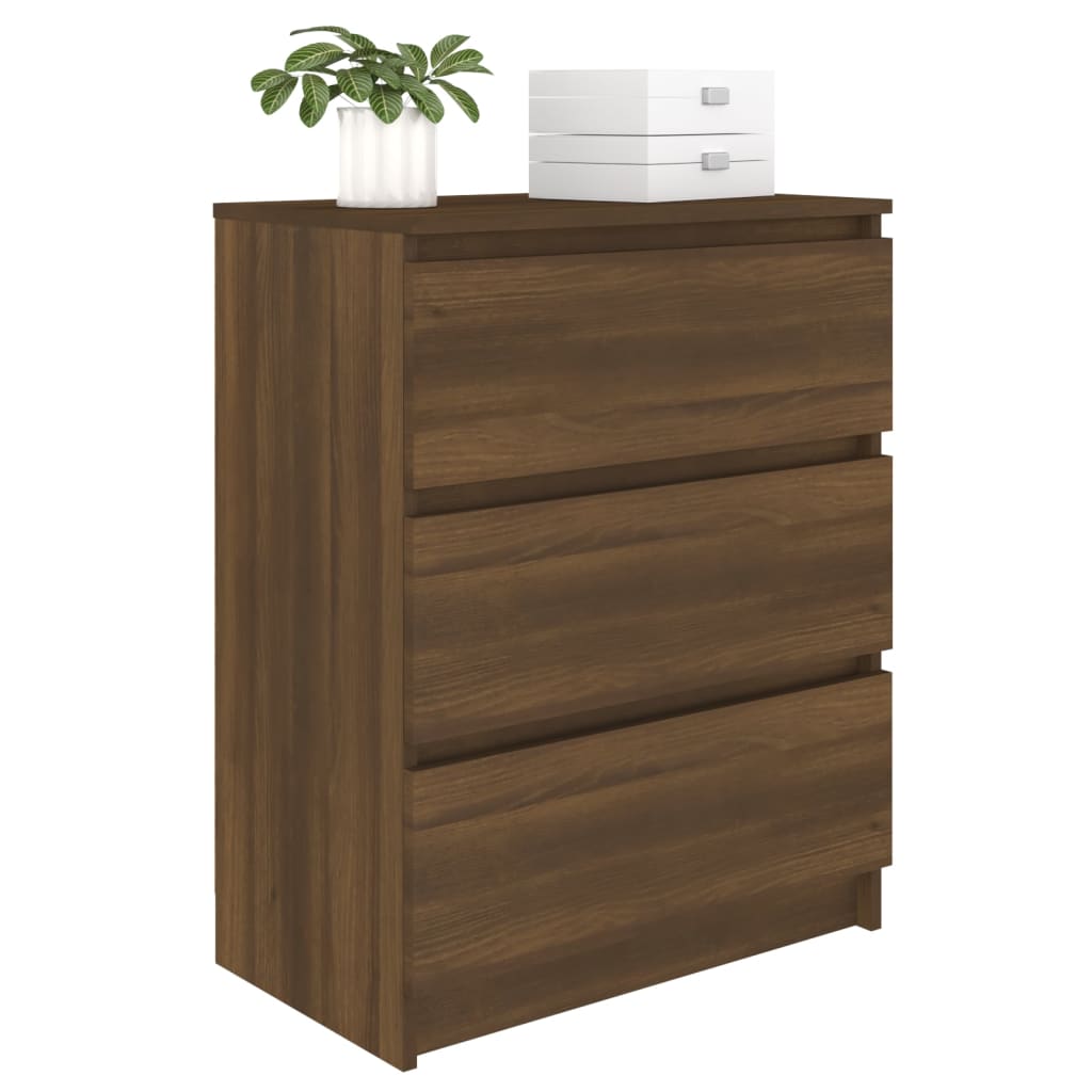 Sideboard Braun Eichen-Optik 60x35x76 cm Holzwerkstoff - Pazzar.ch