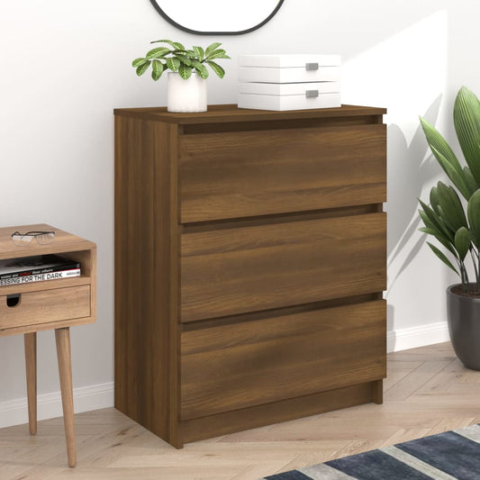Sideboard Braun Eichen-Optik 60x35x76 cm Holzwerkstoff - Pazzar.ch