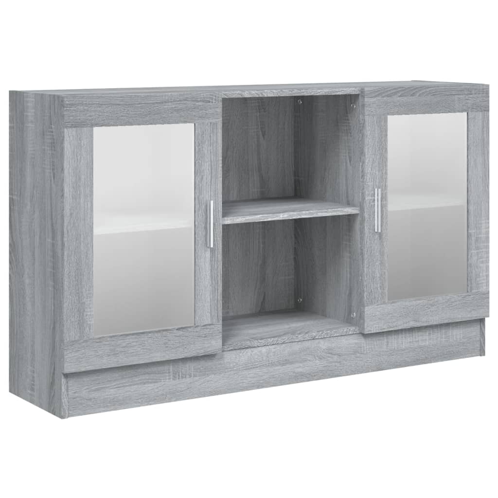 Vitrinenschrank Grau Sonoma 120x30,5x70 cm Holzwerkstoff - Pazzar.ch