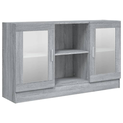 Vitrinenschrank Grau Sonoma 120x30,5x70 cm Holzwerkstoff - Pazzar.ch