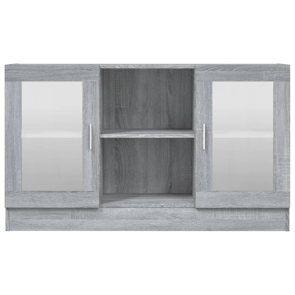 Vitrinenschrank Grau Sonoma 120x30,5x70 cm Holzwerkstoff - Pazzar.ch